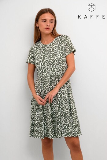 Kaffe Green Gerda Short Sleeve Dress (172434) | £25