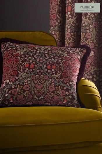 Morris & Co Red Blackthorn Square Cushion (172468) | £70