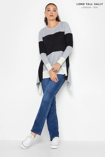 Long Tall Sally Grey Knitted Long Sleeve Top (172531) | £29