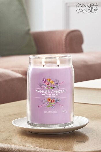 Yankee Candle Purple Signature Large Jar Scented Candle Hand Tied Blooms (172564) | £30
