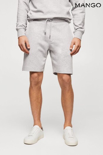 Mango Grey Jogger Cotton Bermuda Shorts (172763) | £30