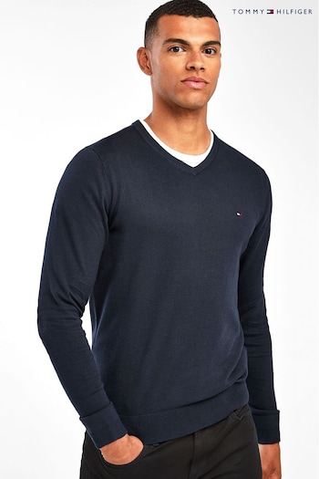 Tommy Hilfiger Core Cotton Silk V-Neck Sweater (172783) | £100