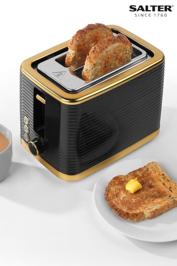 Salter Black Palermo Texture 2 Slice Toaster (172803) | £36