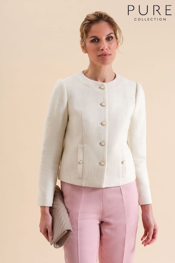 Pure Collection Textured White Jacket (173003) | £160