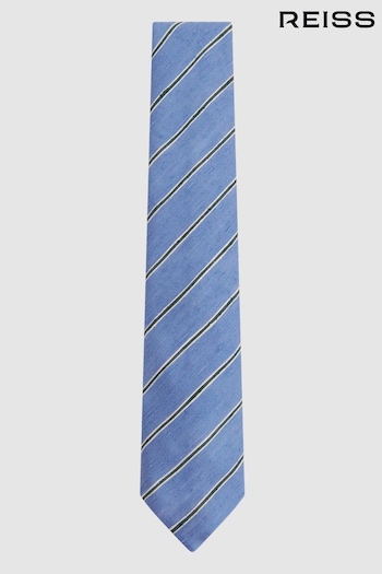 Reiss Sky Blue Ravenna Silk Blend Textured Tie (173075) | £68