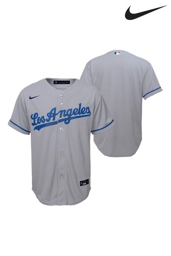 Nike Grey Los Angeles Dodgers Official Replica Road Jersey (173165) | £56