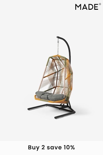 MADE.COM Sage Green Mix Copa Garden Hanging Chair (173361) | £799