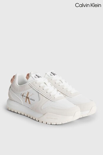 Calvin Klein White Toothy Runner Trainers (173772) | £130