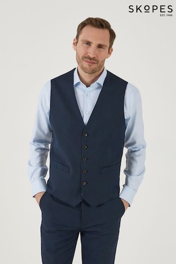 Skopes Fallon Navy Blue Wool Blend Suit Waistcoat (173780) | £65