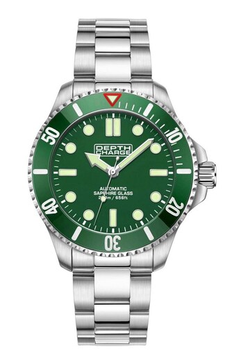 Depth Charge Gents Silver Tone Refined Divers Watch (174000) | £195