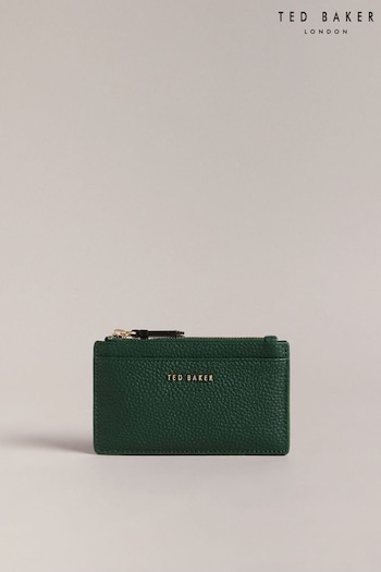 Ted Baker Green Delfie Webbing Zip Card Holder (174068) | £40