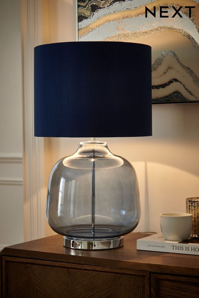 Navy blue store bedroom lamps