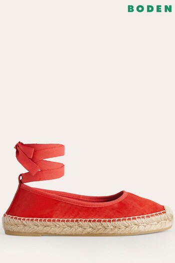 Boden Orange Ankle Tie Espadrilles (174738) | £80