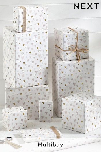 Natural Hearts 10 Metre Wrapping Paper (174925) | £5.50