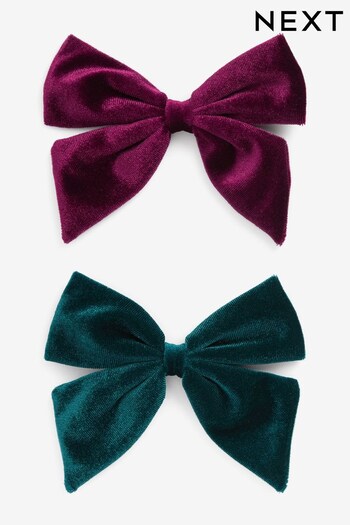 Berry Red Bow Hair Clips 2 Pack (174977) | £10