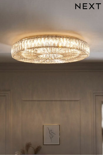 Clear Aria Super Sized Flush Fitting Ceiling Light (175128) | £299