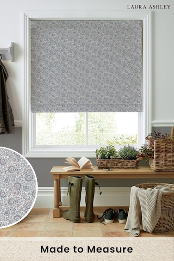 Laura Ashley Pale Slate Painswick Paisley Wood Violet Made to Measure Roman Blinds (175451) | £84