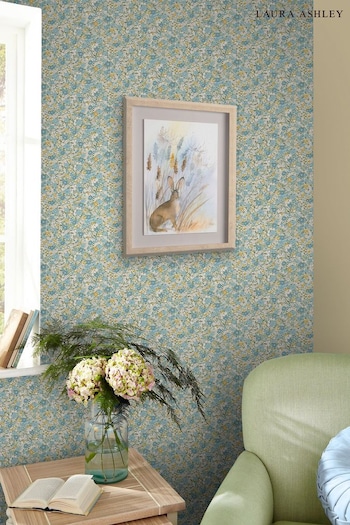 Laura Ashley Newport Blue Loveston Wallpaper (175804) | £48