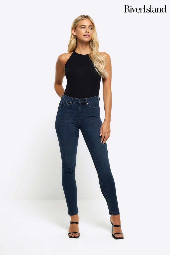 Buy Women s Blue River Island Skinny Mid Rise Jeans Online Next UK