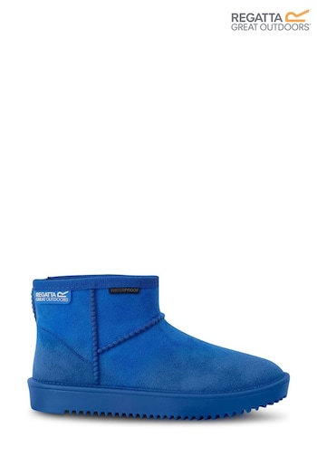 Regatta Blue Girls Risley Waterproof Faux Fur Lined Boots (176165) | £24