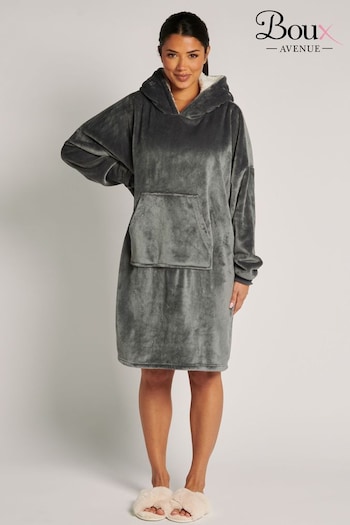 Boux Avenue Charcoal Fleece Oversized Cosy Supersoft Blanket Hoodie (176235) | £50