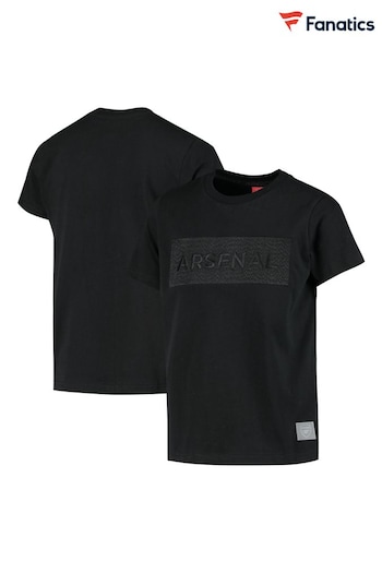 Fanatics Arsenal Mono Logo Wordmark Black T-Shirt Boys (176385) | £18