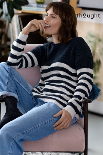 Thought Blue Gianna Organic Cotton Striped Jumper (176532) | £80