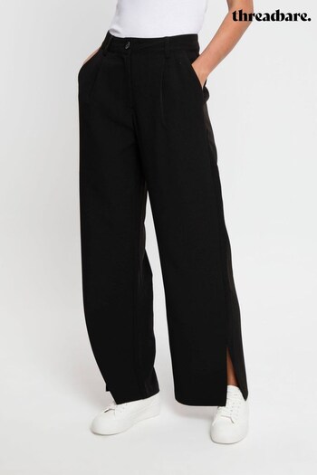 Threadbare Black Wide Leg Tailored Trousers (176567) | £30