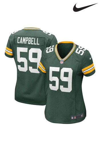 Nike Green NFL Green Bay Packers Home Game Jersey - De'Vondre Campbell (176653) | £105