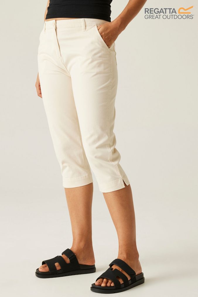 Buy Women s Cotton Capri Trousers Online Next UK