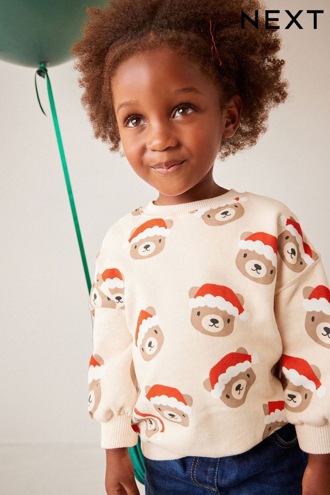 Buy Girls Christmas Sweater Print Baby Online Next UK