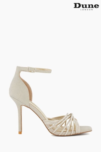 Dune London Gold Malorie Strappy 2 Part Dressy Sandals McQueen (176807) | £135