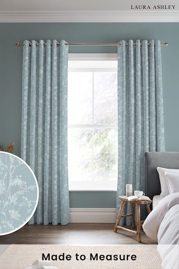 Laura Ashley Pale Newport Blue Fennelton made to measure Curtains (176861) | £91