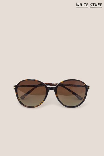 White Stuff Round Acetate Brown Sunglasses (177000) | £45
