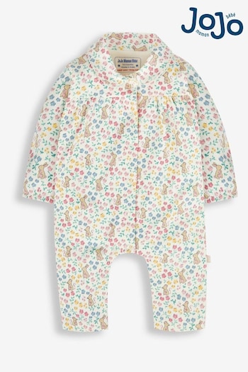 JoJo Maman Bébé Cream Jersey All-In-One Pyjamas (177192) | £19.50