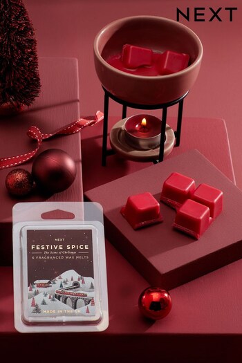 Red Festive Spice Wax Wax Melts Melts and Burner (177214) | £6