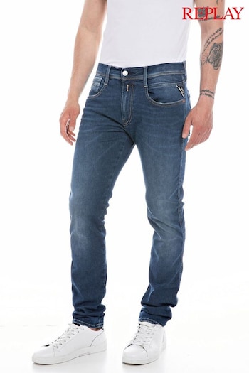 Replay Slim Fit Dark Blue Anbass Blue Jeans avec (177327) | £180