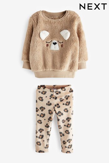 Brown Bear Cosy Fleece Pyjamas (9mths-10yrs) (177330) | £20 - £25