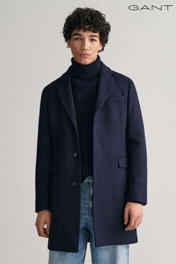 GANT Tailored Fit Classic Wool Top Coat (177583) | £400