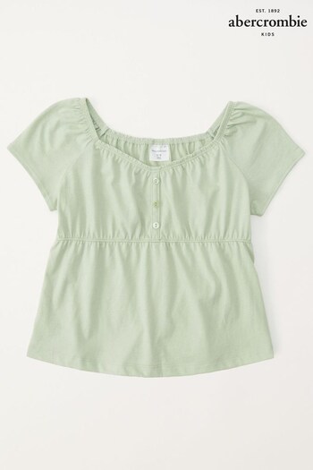 Abercrombie & Fitch Green Babydoll Top (177705) | £15