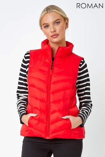 Roman Red Quilted Padded Gilet (177874) | £49