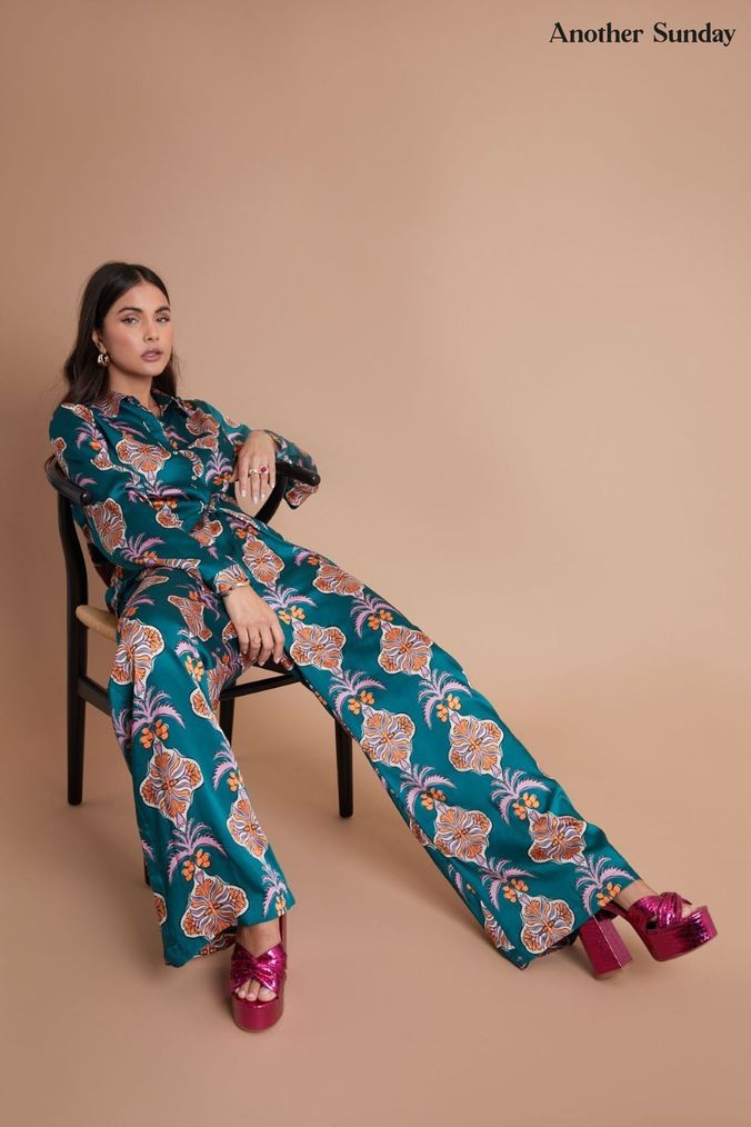 Patterned on sale trousers next