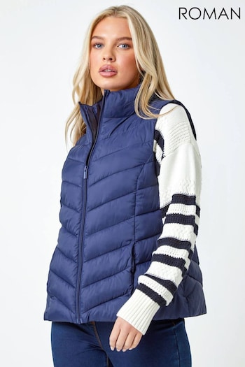 Roman Blue Quilted Padded Gilet (177935) | £49