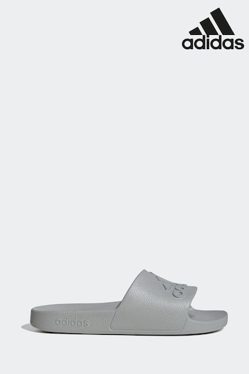 adidas Grey Sportswear Adilette Aqua Slides (178128) | £20