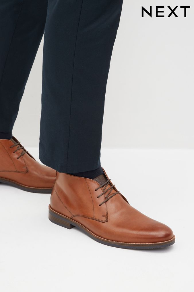 Men s Brogue Boots Brown Black Brogue Boots Next UK