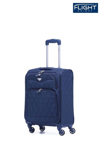 Flight Knight Navy 55x40x20cm Ryanair Priority Soft Case Cabin Carry On Suitcase Hand Luggage (178152) | £55