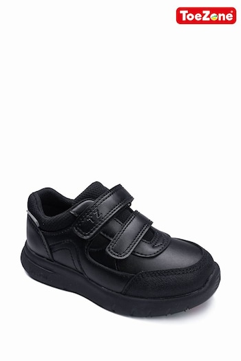 Toezone BAY Black Shoes Super Lightweight Double Rip Tape Fastening Making Your School Days Super Comfy (178207) | £29