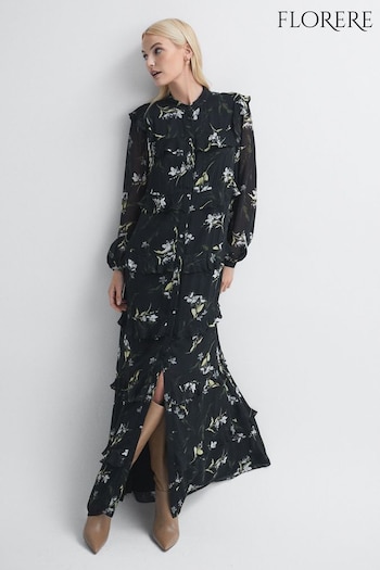 Florere Floral Tiered Maxi Dress (178319) | £278