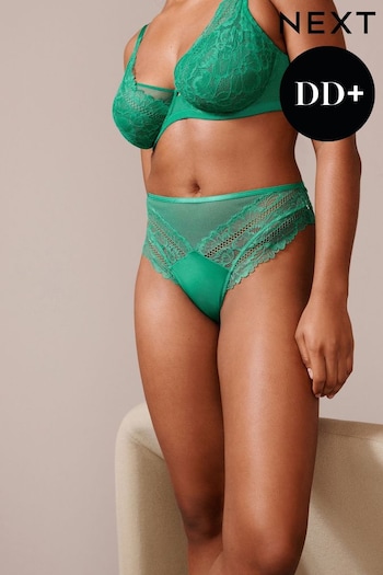 Green Extra High Leg Floral Lace Extra High Leg Knickers (178329) | £12