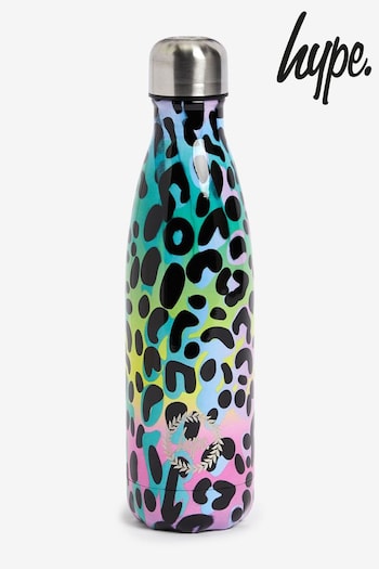 Hype. Girls Bright Leopard Black Water Bottle (178449) | £18
